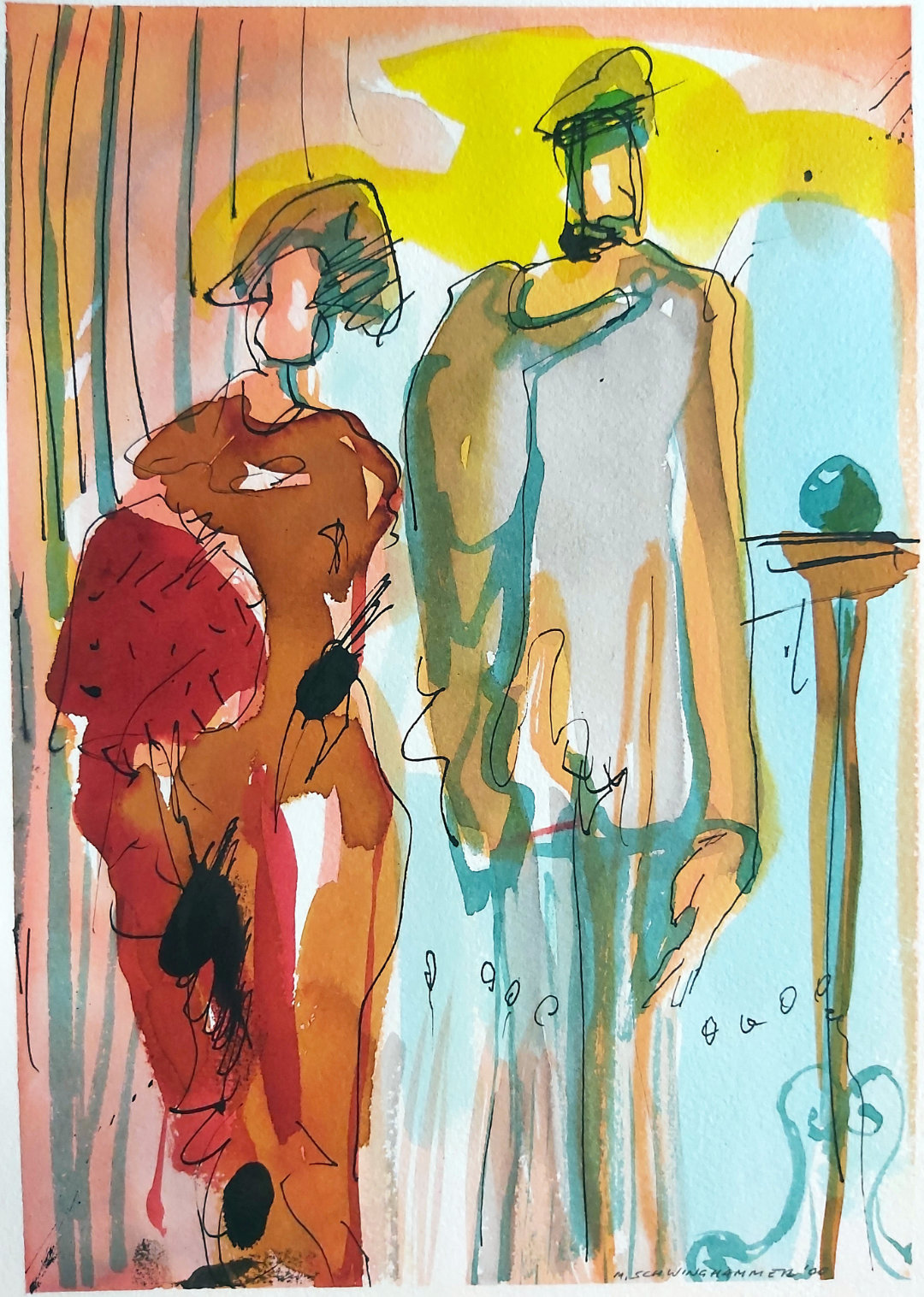 Die Ausstellungsbesucher